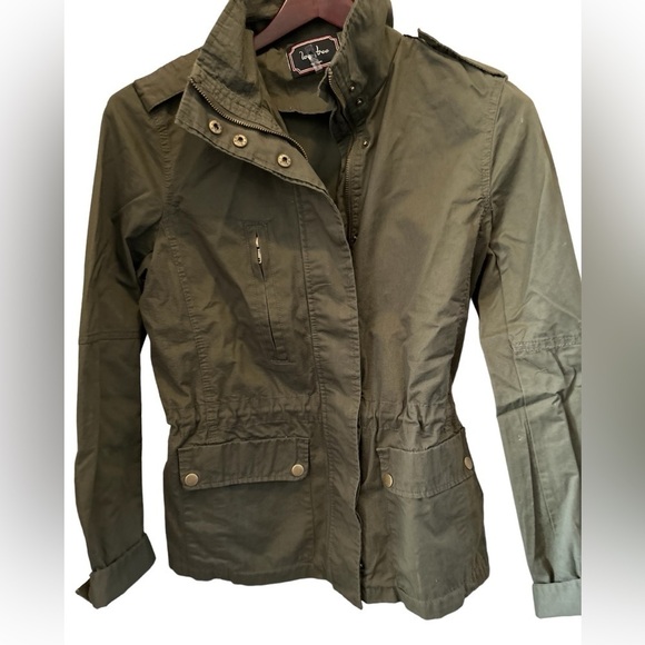 Love Tree | Hunter Green Hooded Cargo Utility‎ Jacket | m - Picture 1 of 9